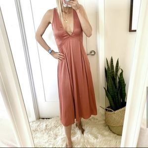 Zara Dusty Rose Midi Dress